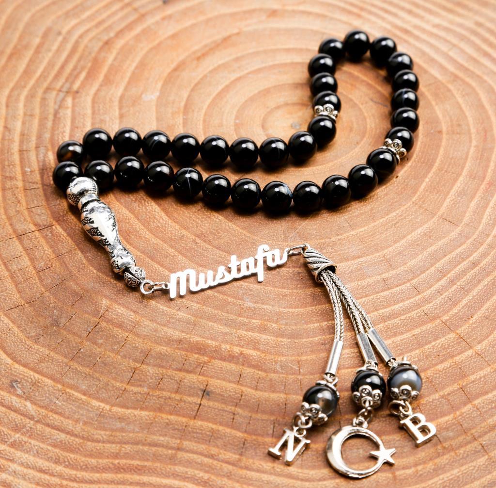 Özel Akik Taşı Tesbih Babalar Günü Hediyesi Ahşap Kutu