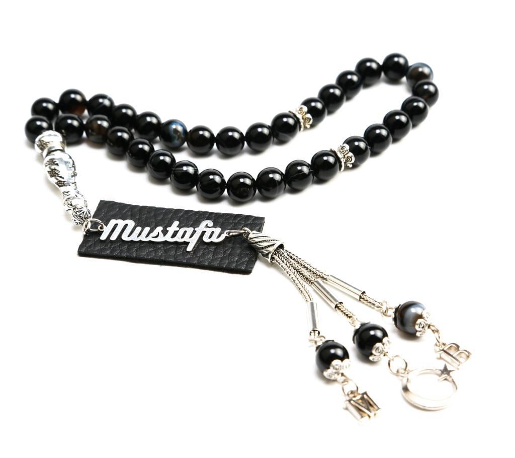 Özel Akik Taşı Tesbih Babalar Günü Hediyesi Ahşap Kutu