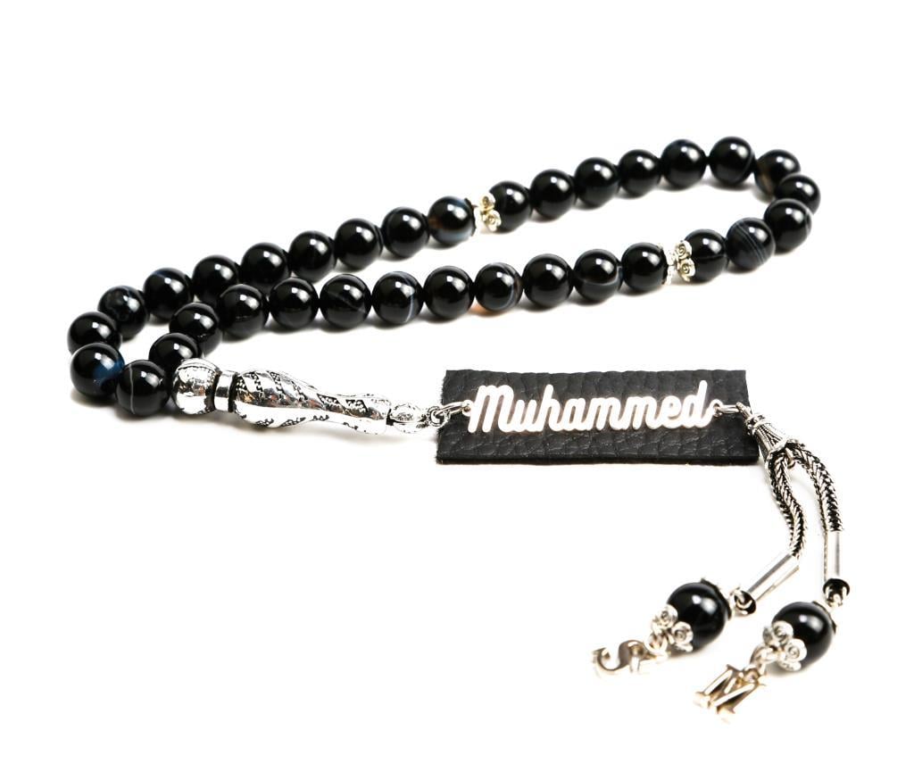 Özel Akik Taşı Tesbih Babalar Günü Hediyesi Ahşap Kutu