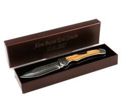 Kabartma Model Kişiye Özel Çakı Kutulu