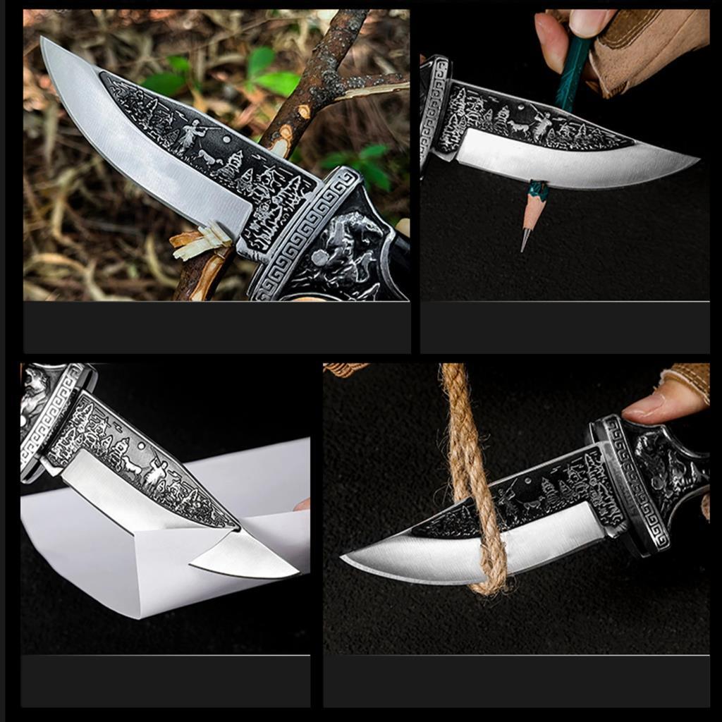 İsme Özel Kamp Outdoor BABA ÇAKI Ahşap Gövde