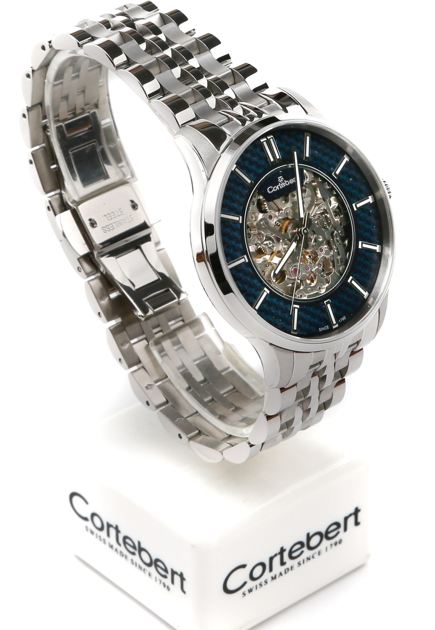 İsviçre Otomatik  Cortebert Safir Cam Laci  Erkek Kol Saati