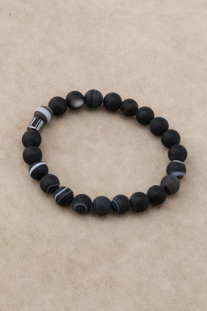 Mat Akik Doğal Taş Bileklik ve Kutusu