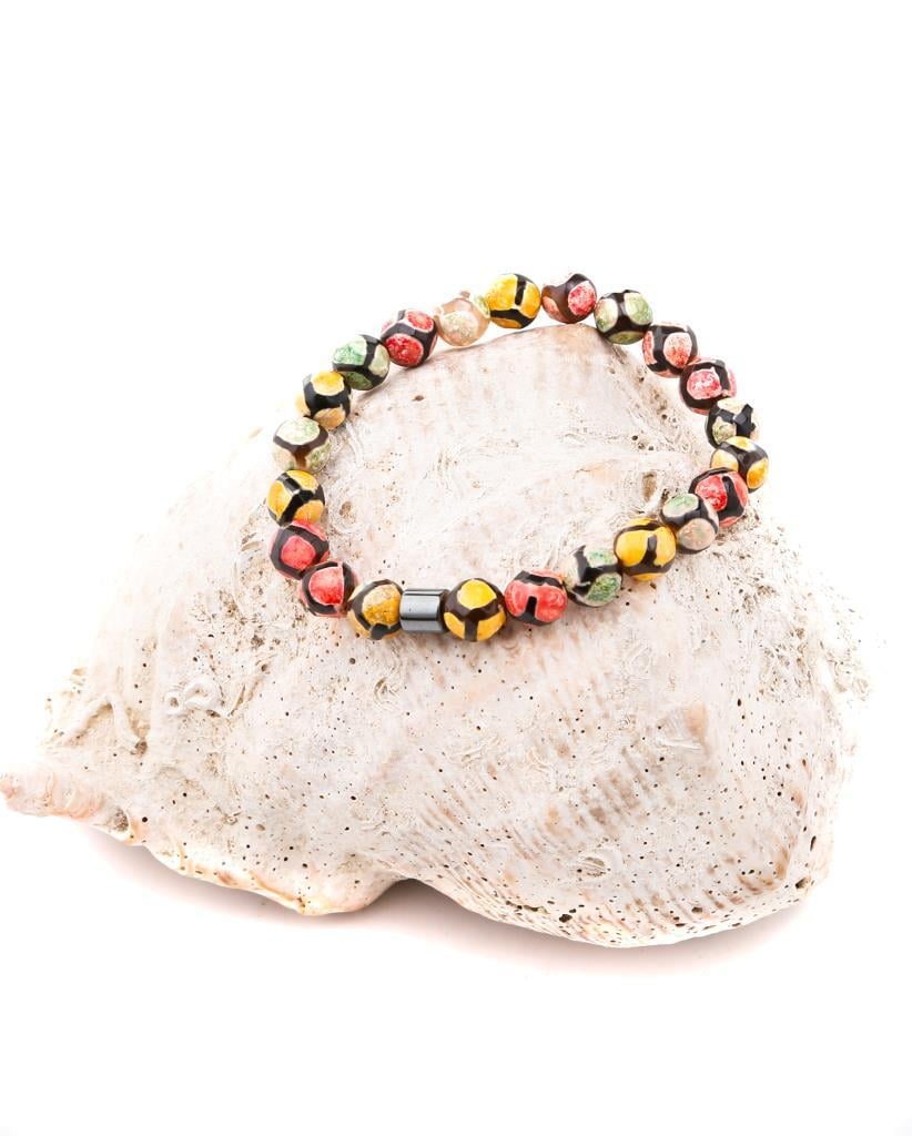 Tibet Akik Doğal Taş bileklik ve Kutusu