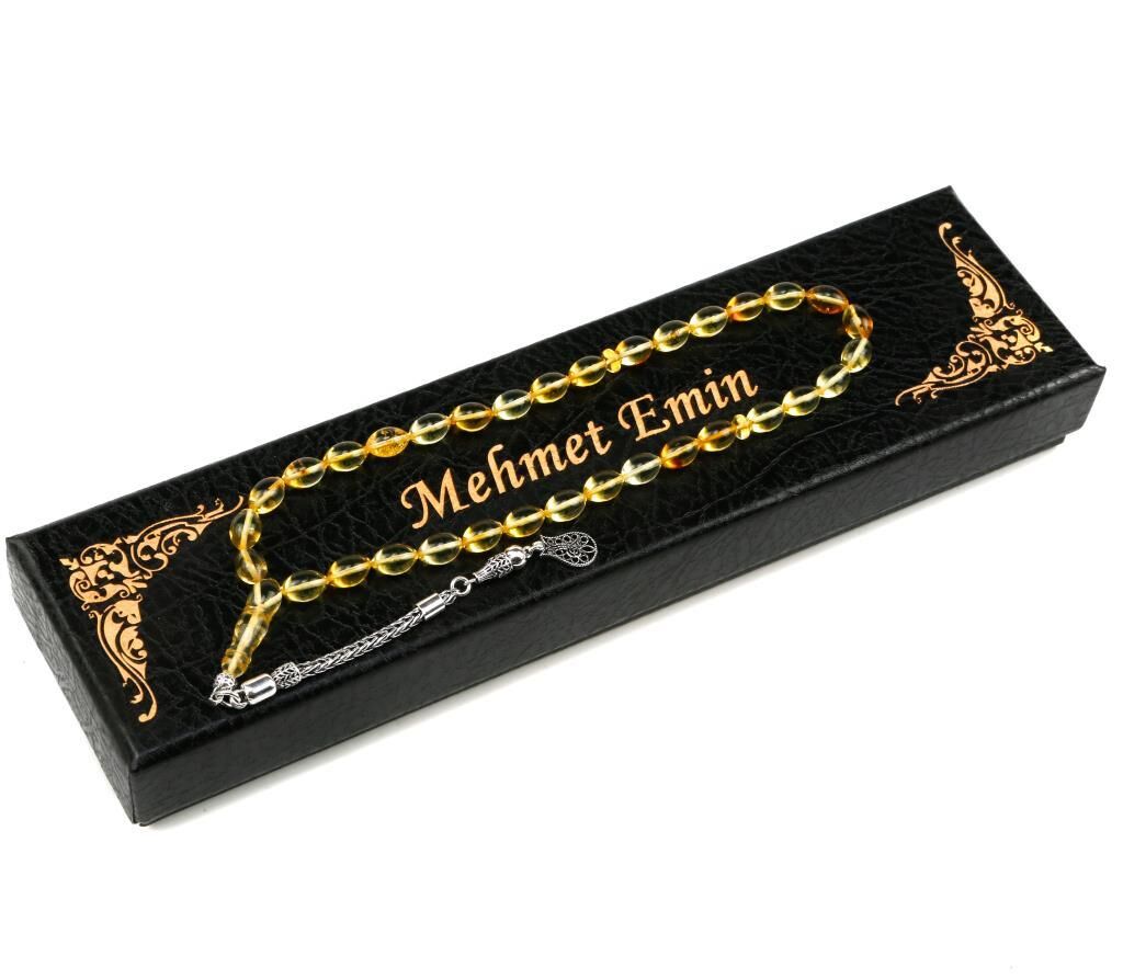 Orjinal KEHRİBAR TESBİH GÜMÜŞ PÜSKÜL