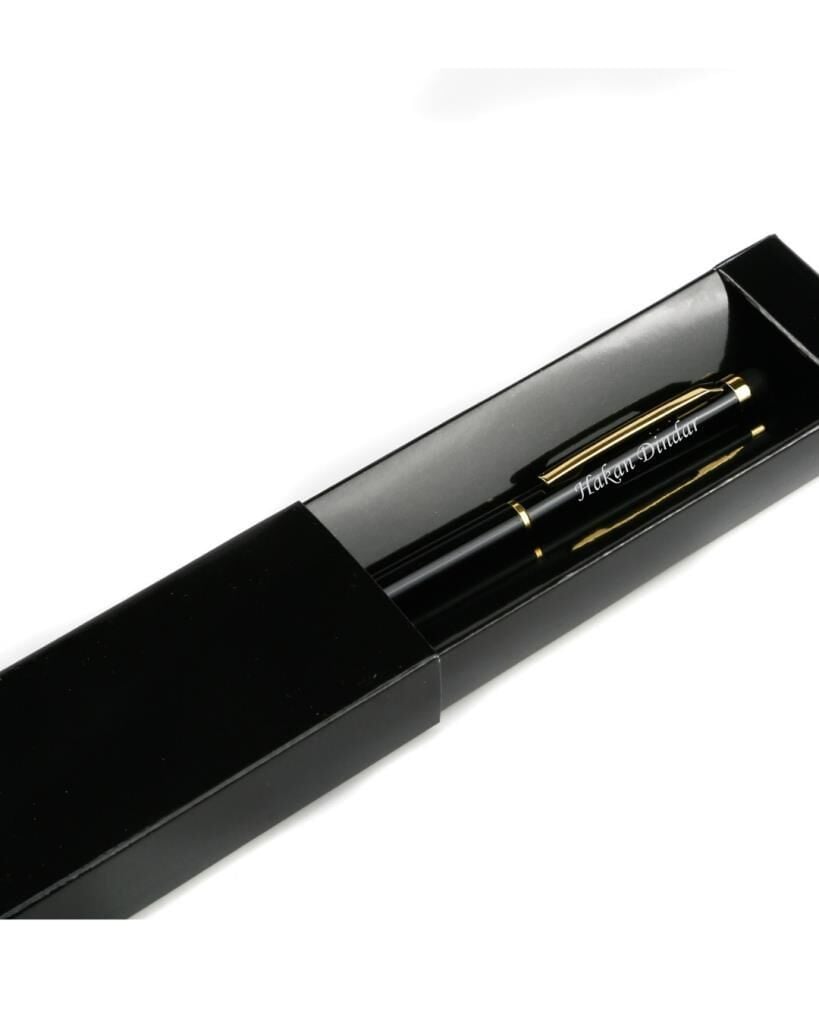 Parlak SiyahKişiye Özel İsimli Tükenmez Kalem