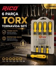 Kalemhane Rıco  6 lı Torx Tornavida Seti