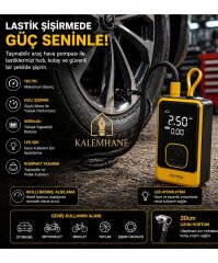 Kalemhane AUHMA Taşınabilir Dijital Akım Korumalı Hava Kompresörü ve Powerbank 4000mAh