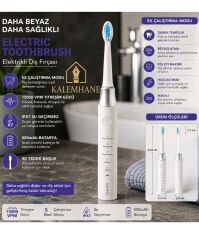 Kalemhane AUHMA Şarjlı Elektrikli Diş Fırçası IPX7 Su Geçirmez 15000vpm
