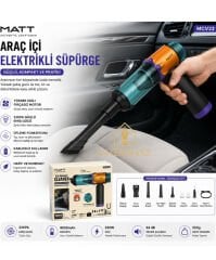 Kalemhane MATT 22 000kpa Dijital Hızlı Şarj Oto Süpürge 220 ml