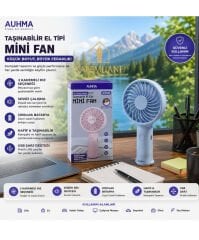 Kalemhane AUHMA Mini El Fanı- 3 Kademeli Turbo Güç