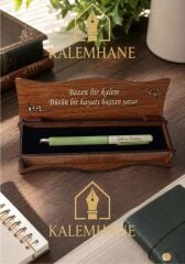 Kişiye Özel Mat Pastel Renk Ahşap Kutulu Roller Kalem