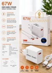 Kalemhane Kişiye Özel Hızlı Şarj Cihazı Başlık ve Kablo 1m 67w
