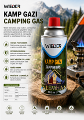 WIEİDER Kamp Gazı - Ocak Kartuş 400 ml