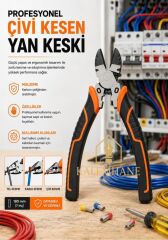 Kalemhane Yüksek Kalite Çivi Kesen Yan Keski