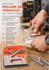 Kalemhane LENOX LNX210 Yüksek Kalite Çat Çat Zımba Tabancası