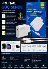 Kalemhane ACL  120W Turbo Hızlı Şarj Başlığı Typ-c Giriş ve Kablo 3A 1m
