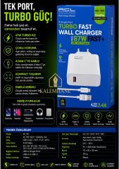 Kalemhane ACL 67W Turbo Hızlı Şarj Başlığı Çıkış Typ-c - Usb Giriş ve Kablo 3.4A 1m