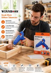 Kalemhane WINNBOSS 40w Silikon Tabancası Kalın Silikon Giriş