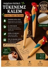 Kalemhane Kişiye Özel El Oyma İşçilik Özel Yapım Tükenmez Kalem Horoz Figürlü