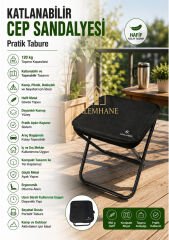 Kalemhane Katlanabilir Pratik Sandalye , Portatif Tabure, Seyhat Sandalyesi