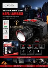 Kalemhane  Profesyonel WISON WS-2035 Teleskobik Zoomlu Şarjlı Kafa Lambası