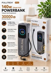 Kalemhane FULLTECH  Kişiye Özel 140w Hızlı Şarj 30. 000 Mah. Telefon, Tablet,Laptop,Notbook Şarj Edebilen Powerbank