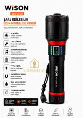 Kalemhane WISON WS-3500 Şarj Edilebilir Uzun Menzilli El Feneri