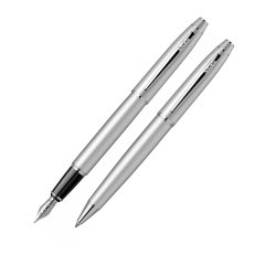 İkili Set Dolmakalem - Tükenmezkalem Noble 35 Mat Krom