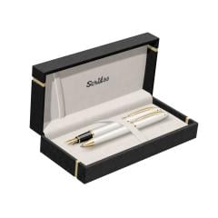 İkili Set Dolmakalem - Tükenmezkalem Noble 35 Beyaz Altın