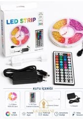 Kalemhane 5 Metre 44 Tuşlu Üç Çipli Şerit Led Kumandalı Adaptörlü