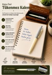 Kalemhane Kişiye Özel Ahşap Kutulu Tükenmez Kalem 5