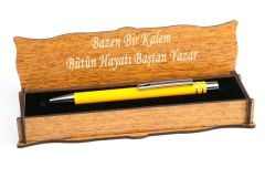 Kişiye Özel Ahşap Kutulu Tükenmez Kalem