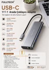 Kalemhane FULLTECH USB-C 11'i 1 Arada Çoklayıcı Adaptör