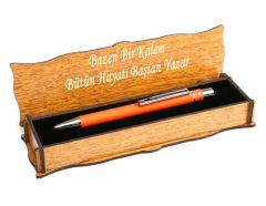 Kişiye Özel İsimli Tükenmez Kalem Ahşap Kutulu