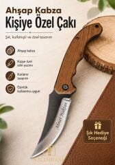 Kalemhane Kişiye Özel Ahşap Kabza Çakı Kutulu
