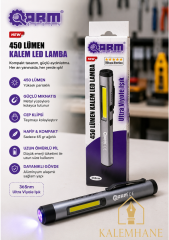 Kalemhane ARM 450 Lümen Kalem LED Lamba 365nm UV Işıklı Mıknatıslı Cep Klipsli Profesyonel Çalışma Feneri