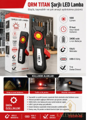 Kalemhane Şarjlı LED Çalışma Lambası – 500 Lümen