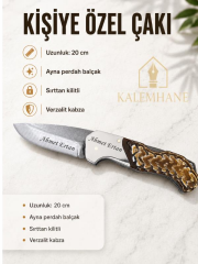 Kalemhane Kişiye Özel Verzalit Kabza Lüks Kutulu Çakı