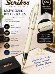 Kalemhane Scrikss Kişiye Özel İsimli Roller Kalem – Ömür Boyu Garantili, Hediye Paketli , Mavi Yazım