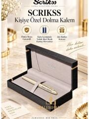 Kalemhane Scrikss Kişiye Özel İsimli Roller Kalem – Ömür Boyu Garantili, Hediye Paketli , Mavi Yazım