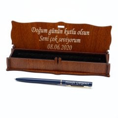 Ahşap Kutulu Tükenmez Kalem