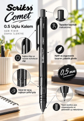 Kalemhane Scrikss Comet 0.5 Uçlu Kalem Siyah