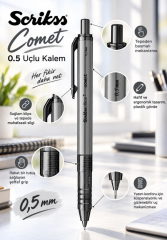 Kalemhane Scrikss Comet 0.5 Uçlu Kalem Gri