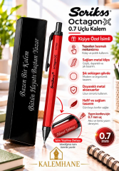 Kalemhane Scrikss Octagon-X 0.7 mm Uçlu Kalem Kırmızı