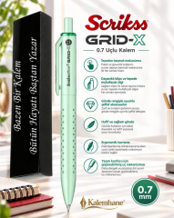 Kalemhane Scrikss Grid-X 0.7  Uçlu Kalem Yeşil, Kişiye Özel Karton Kutulu