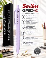 Kalemhane Scrikss Grid-X 0.7  Uçlu Kalem Lila , Kişiye Özel Karton Kutulu