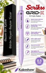 Kalemhane Scrikss Grid-X 0.5  Uçlu Kalem Lila , Kişiye Özel Karton Kutulu