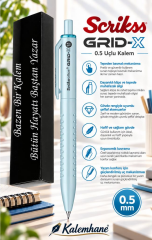 Kalemhane Scrikss Grid-X 0.5  Uçlu Kalem Mint , Kişiye Özel Karton Kutulu