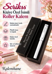 Kalemhane Scrikss Kişiye Özel İsimli Roller Kalem – Kişiye Özel Yazılı Hediye Kutulu Hediye Paketli , Mavi Yazım